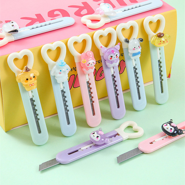 Kawaii Sanrio Cartoon Animal Alloy Mini Portable Ulity Knife Box
